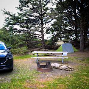 Enough room at campsite for gear and vehicles.