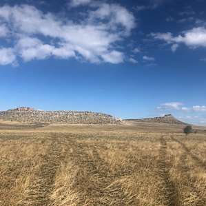 Trees, Lake view, Rock buttes!