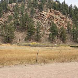 Dirt road between campsites and river.