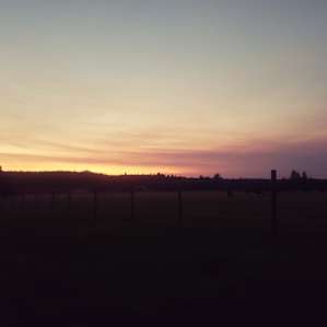 Beautiful sunsets behind the cabin!
