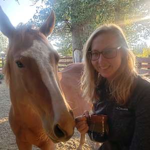 Morning coffee with the horses was something special!