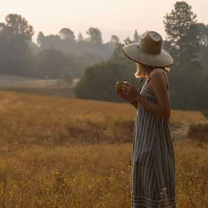 Morning coffee in the meadow