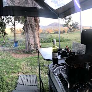 Fox Gully. Evening view from the kitchen.