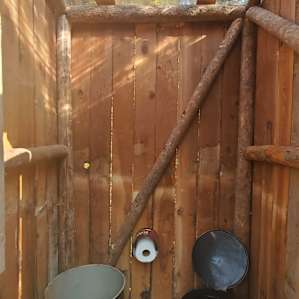 Outhouse with a skylight
