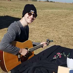 My son broke a guitar string and Uncle B gave him an extra set!