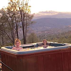What a view from the hot tub! A deer walked right by!