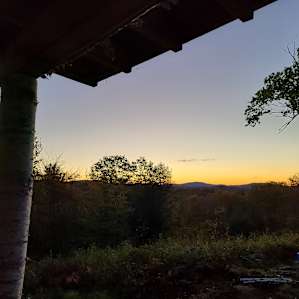 sunrise one October morning, from the deck.
