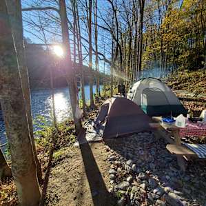Tent camping on the NEW RIVER!!