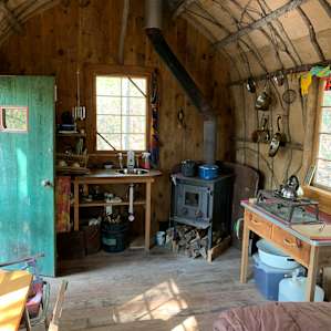 Handmade Hut in the Woods