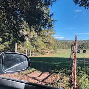 This is the gate you go through, when it’s open you don’t see the farm name coming from the other direction, but once you’re through, you’re there!