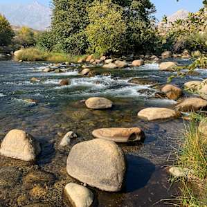 The river at bubbles beach was just a short walk away.