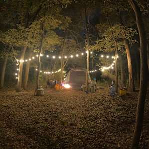 Our spot during the night (we bring the solar lights)