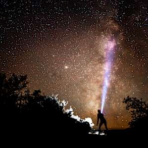Nighttime photography at the campsite