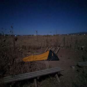 Night time view of my peaceful campsite