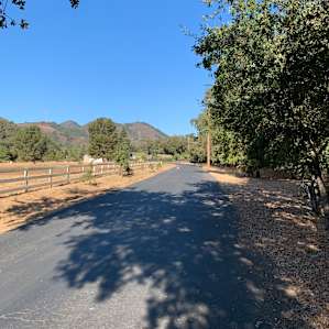Quiet road, great for walking or biking