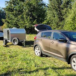 Our campsite. Nice, level space.