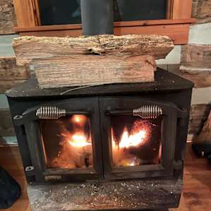 A Warming welcome, courtesy of the in Cabin Stove