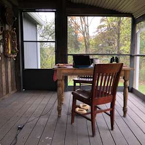 Where I worked during the day. Tons of beautiful birds to watch.