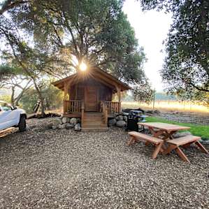 Picnic table and grill outside!