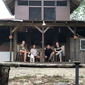 Patio of the ranch owner’s cabin!