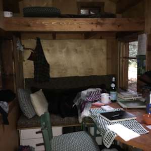 Cozy nook with table and chairs in front