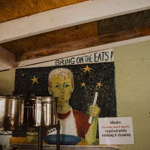 The details of the old campground are subtlety throughout the spaces, offering original details.