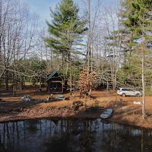 Rustic Pine Cabin on the Pond