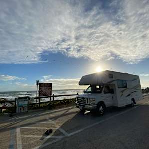 The beach we drove to in the morning