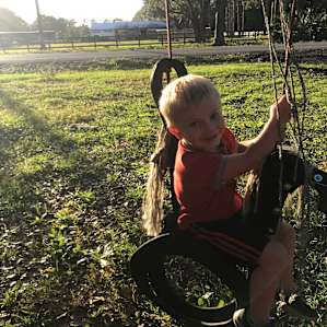 Pony swing right in the campground!