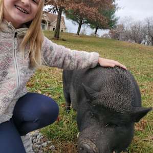 Our daughter with Boris 🥰