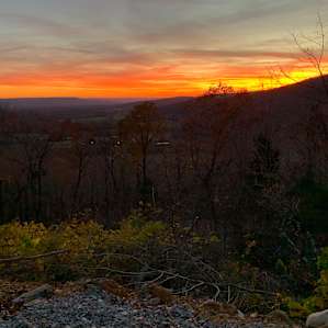 Beautiful sunset and view