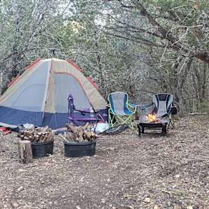 our very secluded, beautiful campsite