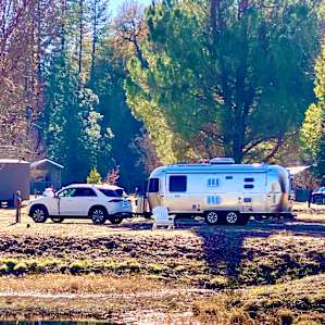 Beautiful site... great RV hookups (30/50 Amp, sewer, water) nestled in between cottages... with choice of water view (pond) or treeline privacy.