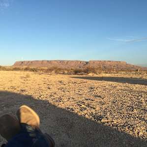 View of Nine Point Mesa from my campsite while the sun begins to set.