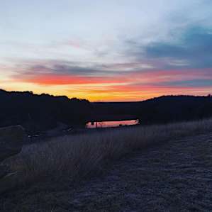 Sunrise from top-of-dam campground