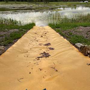 The second slip n slide mat is at the main lake that you camp around
