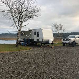 Large parking area.