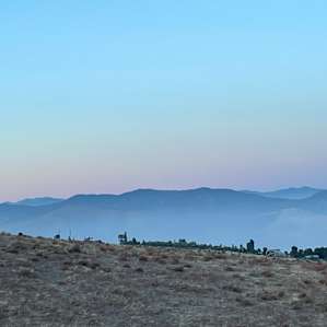 Beautiful sunset and view of the mountains