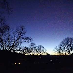 Southwest view from the top of the camp driveway