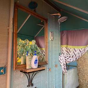 Outdoor hot shower