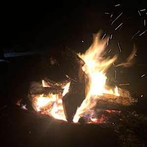 huge campfire