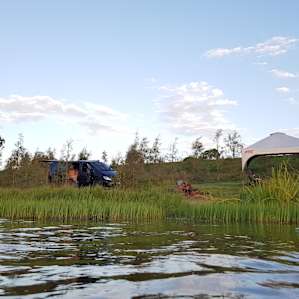 View of the camp from the lake