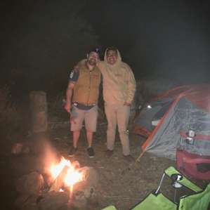 Night 1 site.. fully drive up and plenty of wood, including some that can be used as stools/tables