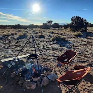 The fire pit out front.