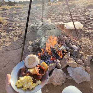 Breakfast at the fire pit!