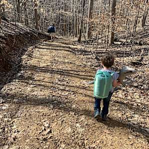 Hike down the hill