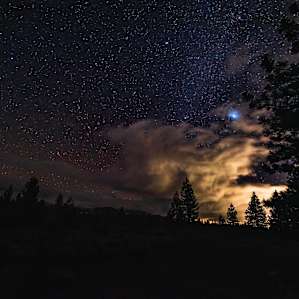 Night time at the camp spot