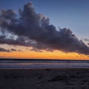 Sunset on Malibu beach