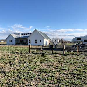 Veiw of camping area from sheep pasture