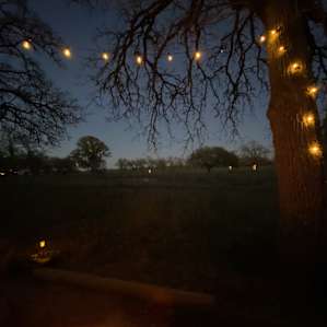 Sunset. The lights were a great touch!